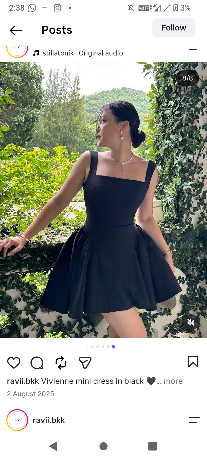 Black lady short dress
