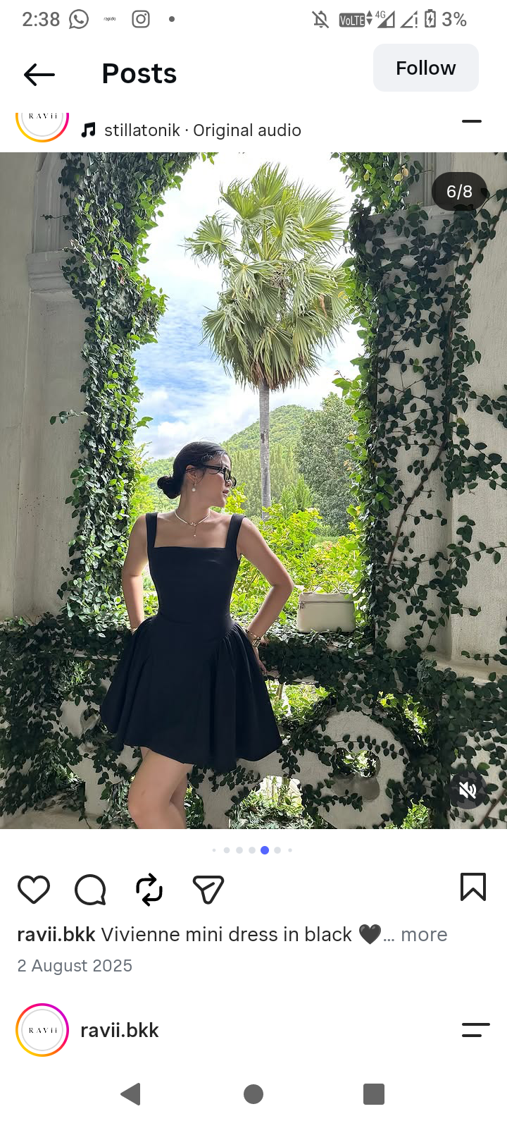 Black lady short dress
